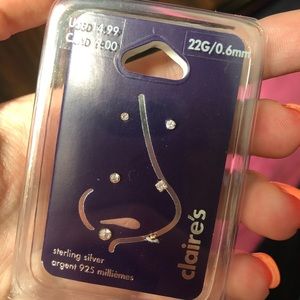 Nose ring nostril stud pack